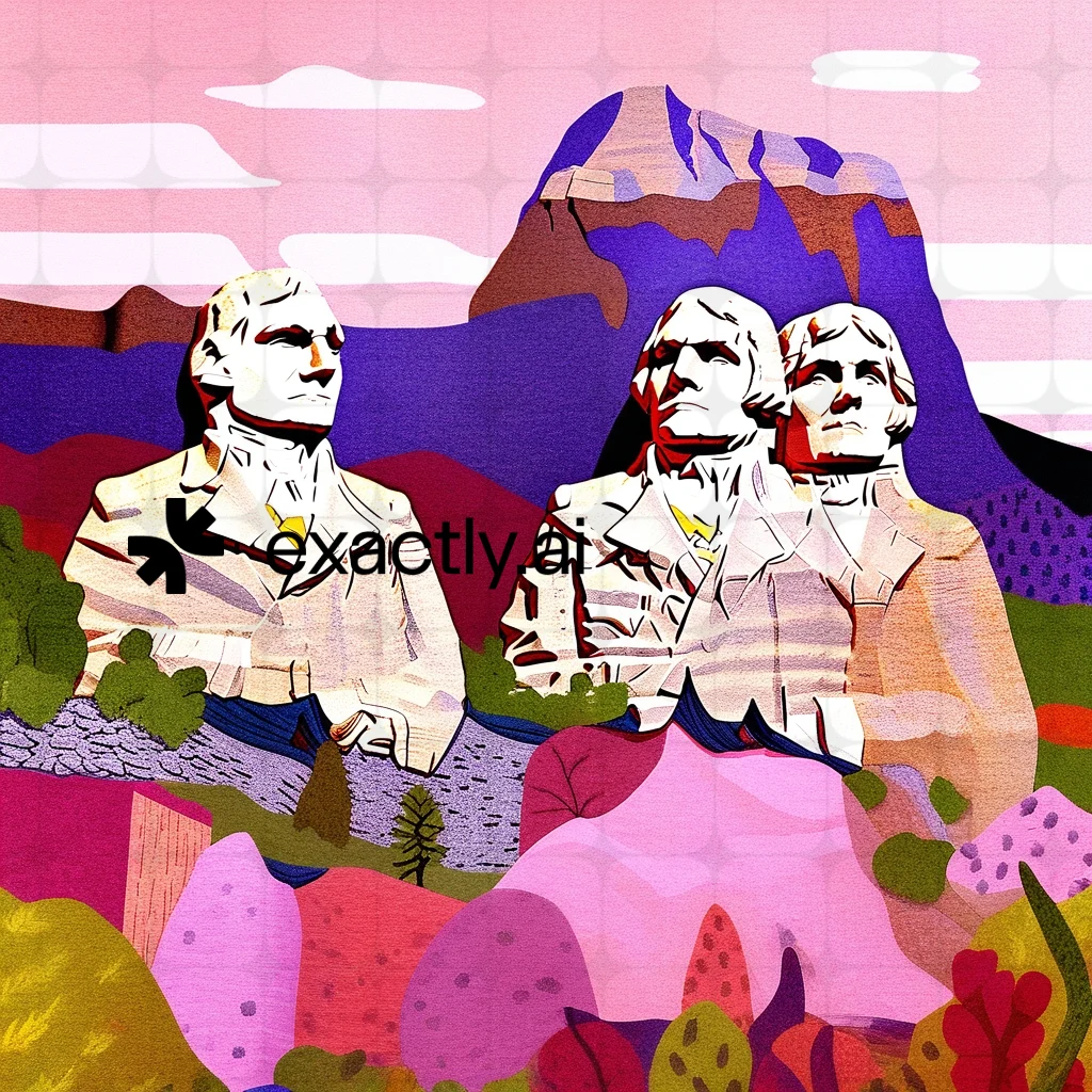 Mount rushmore created with Floral portraits by Amarylis Hibon