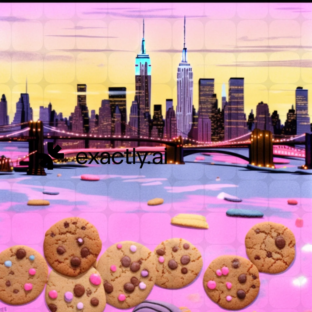 Chocolate chip cookies created with Floral portraits by Amarylis Hibon