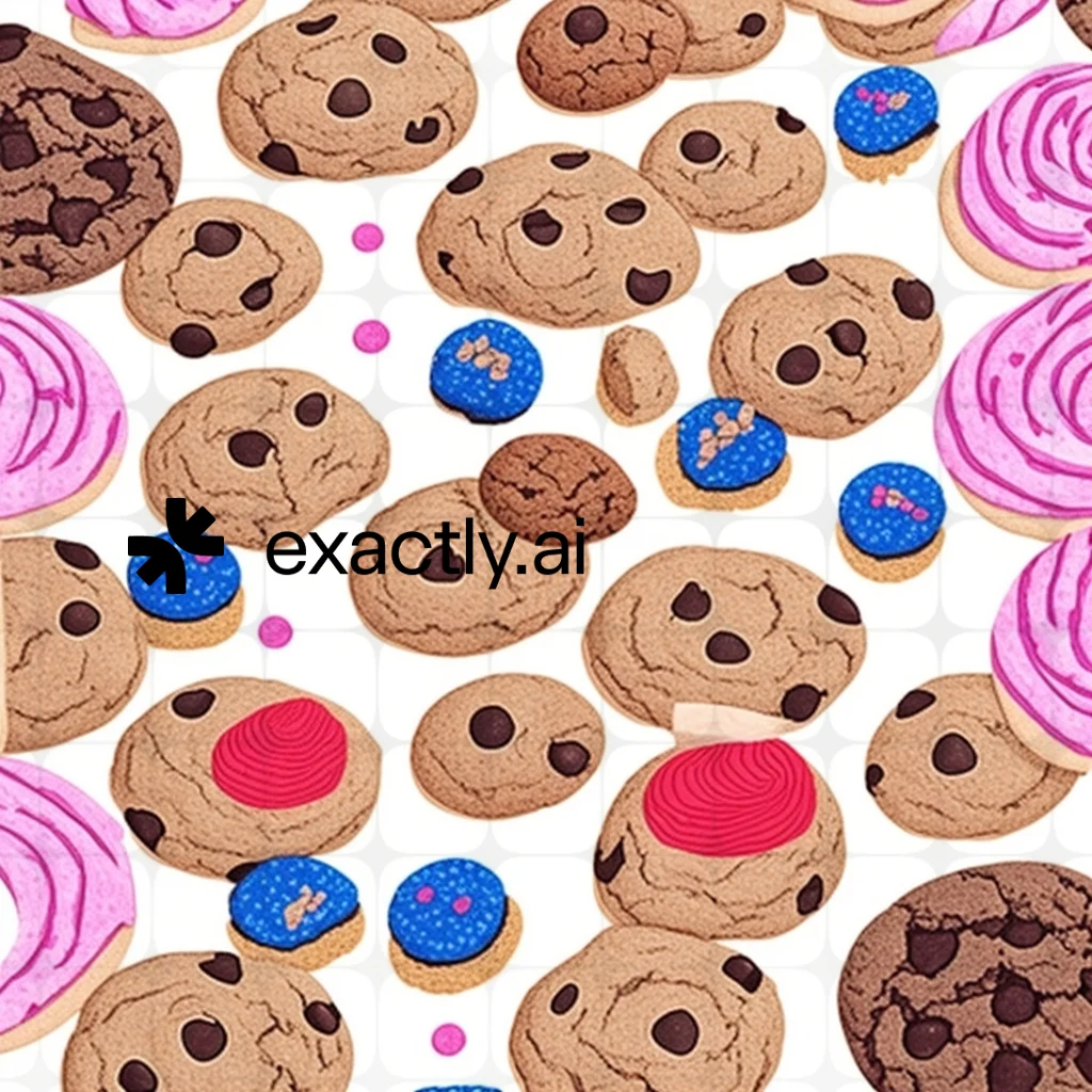 Chocolate chip cookies created with Floral portraits by Amarylis Hibon