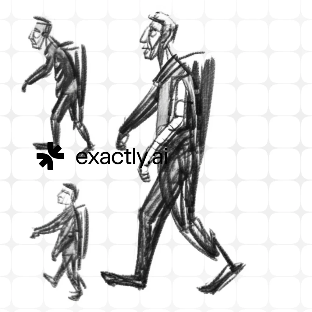 Man walking created with Charcoal sketches by krasi