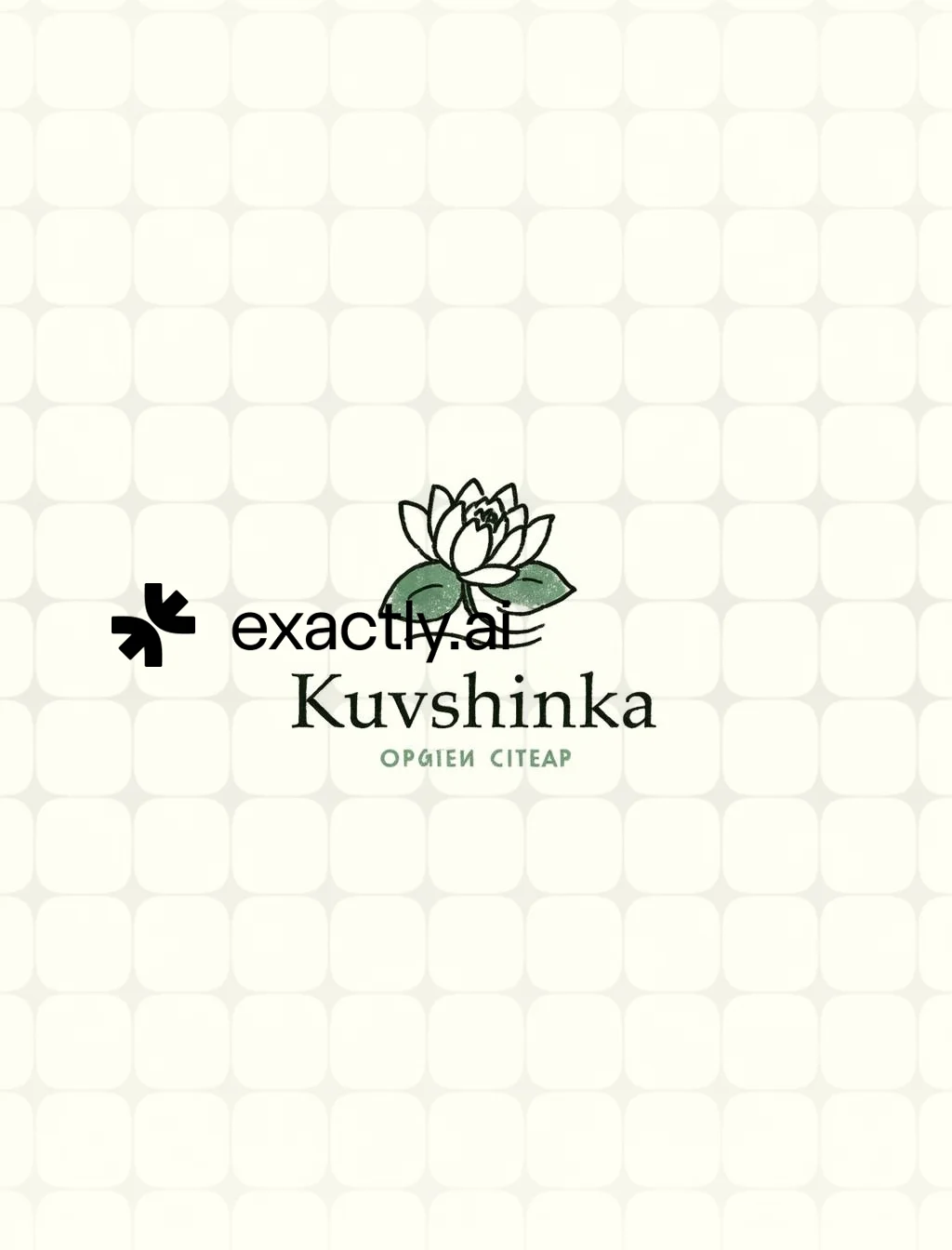 Minimalist Lotus Logo created with Ink Noir by Tatiana Savina