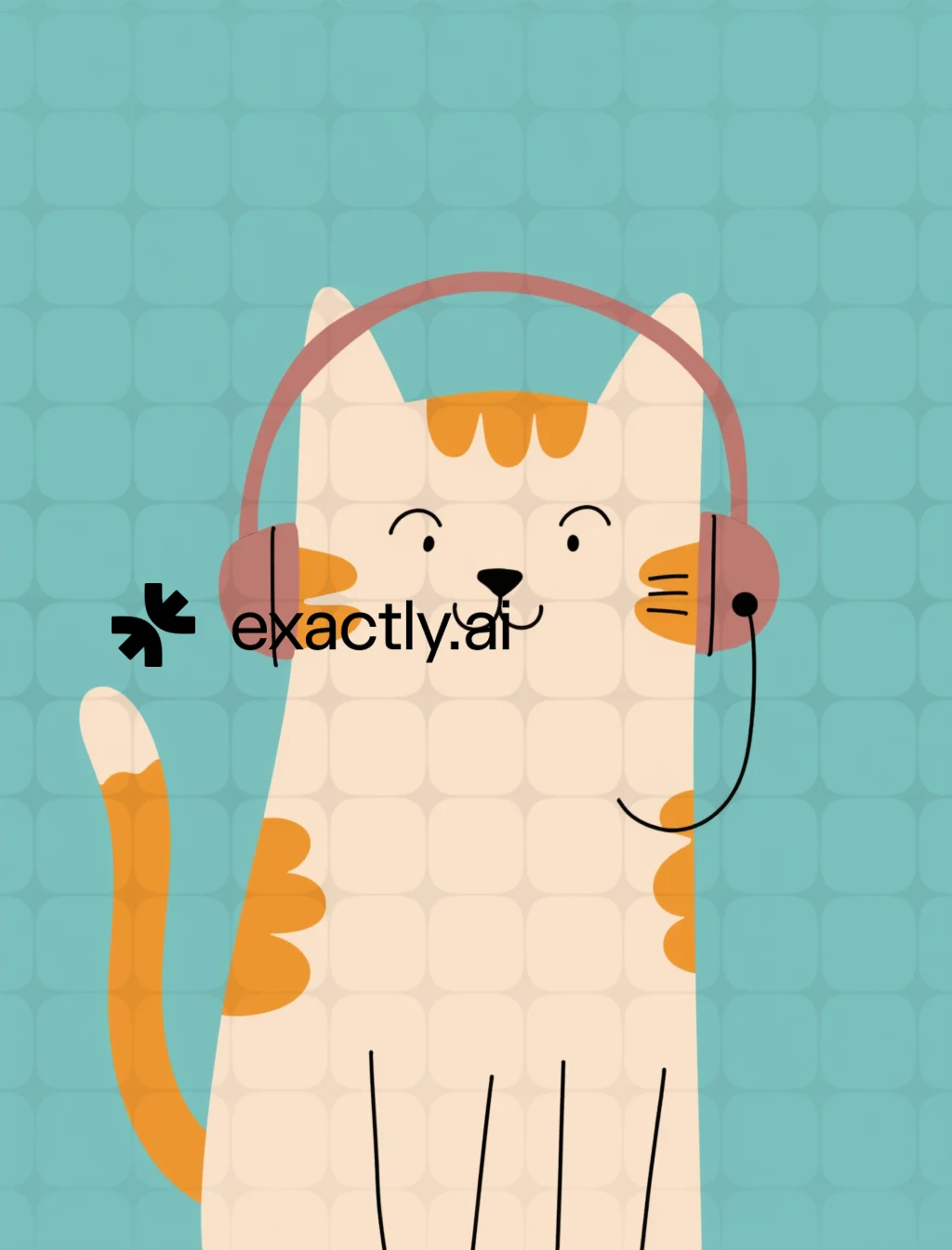 Cat with Headphones created with Playful Minimalism by Iulia Lebedeva