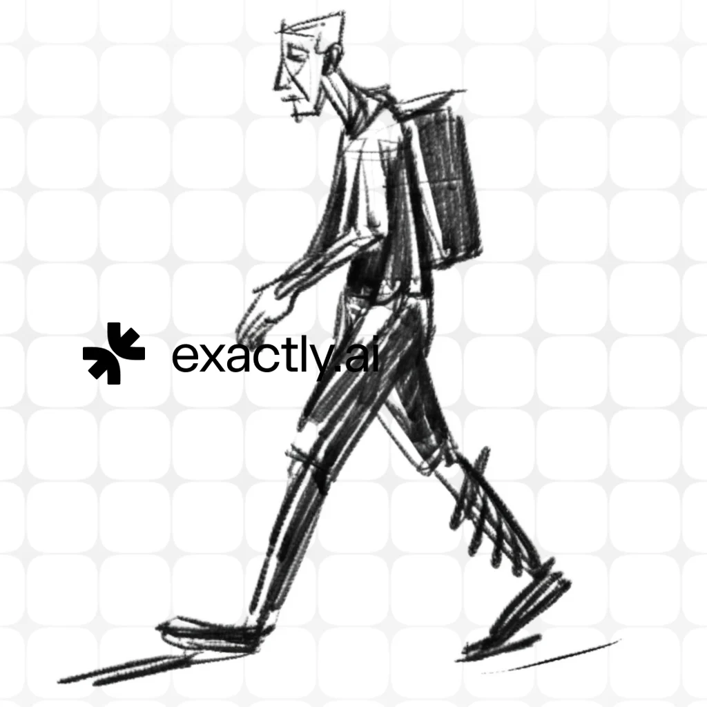 Man walking created with Charcoal sketches by krasi