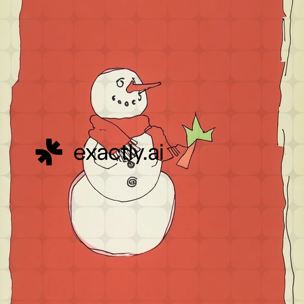 Snowman created with Orange world by Varvara Pivnyuk