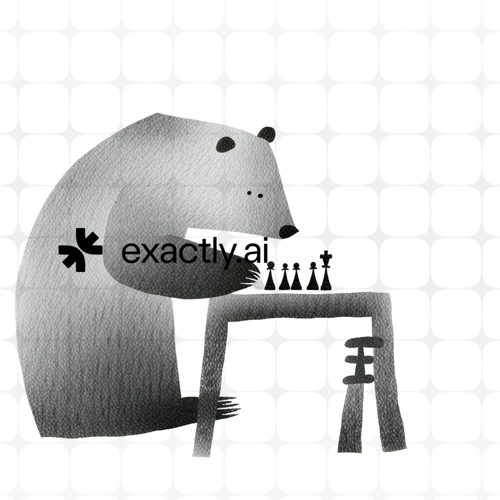 Bear playing chess created with Graphite creature by Liza Perelman