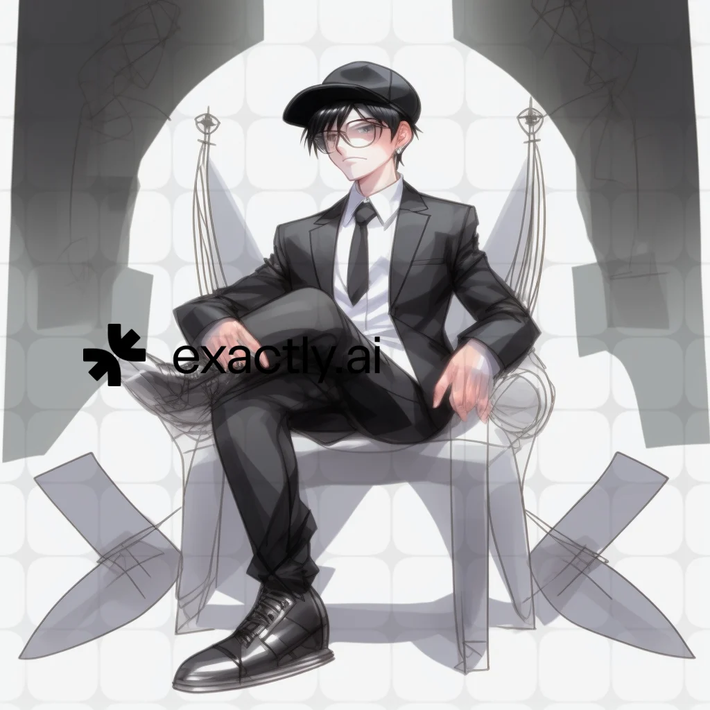 Anime guy in suit created with Fingertip on phone by Aleksandr Potolitsyn