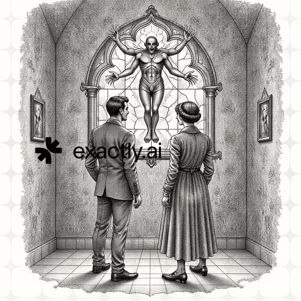 Gothic horror created with Modernist graphite by Miguel Sousa