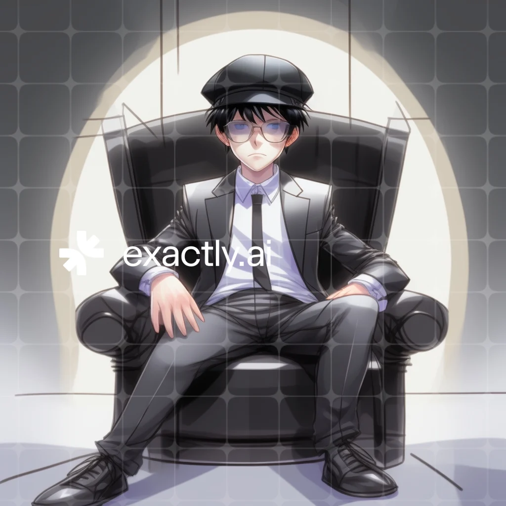 Anime guy in suit created with Fingertip on phone by Aleksandr Potolitsyn