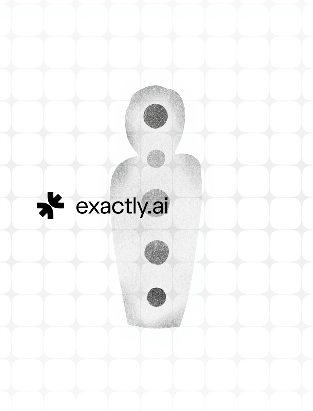 Abstract Snowman Silhouette created with Graphite creature by Liza Perelman