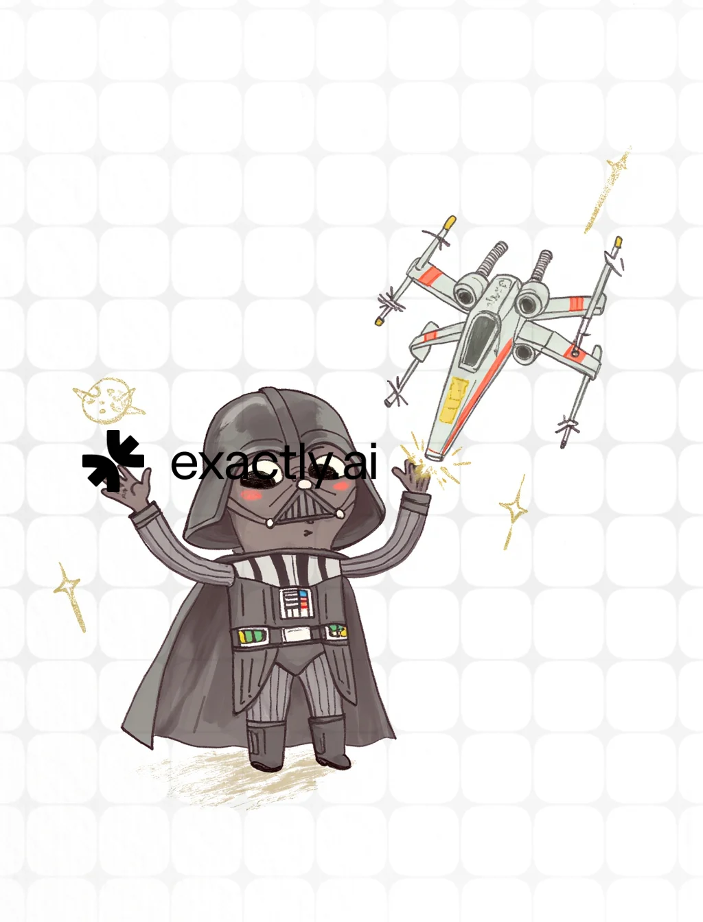Cute Darth Vader created with Whimsical Explorations by Galina Duk