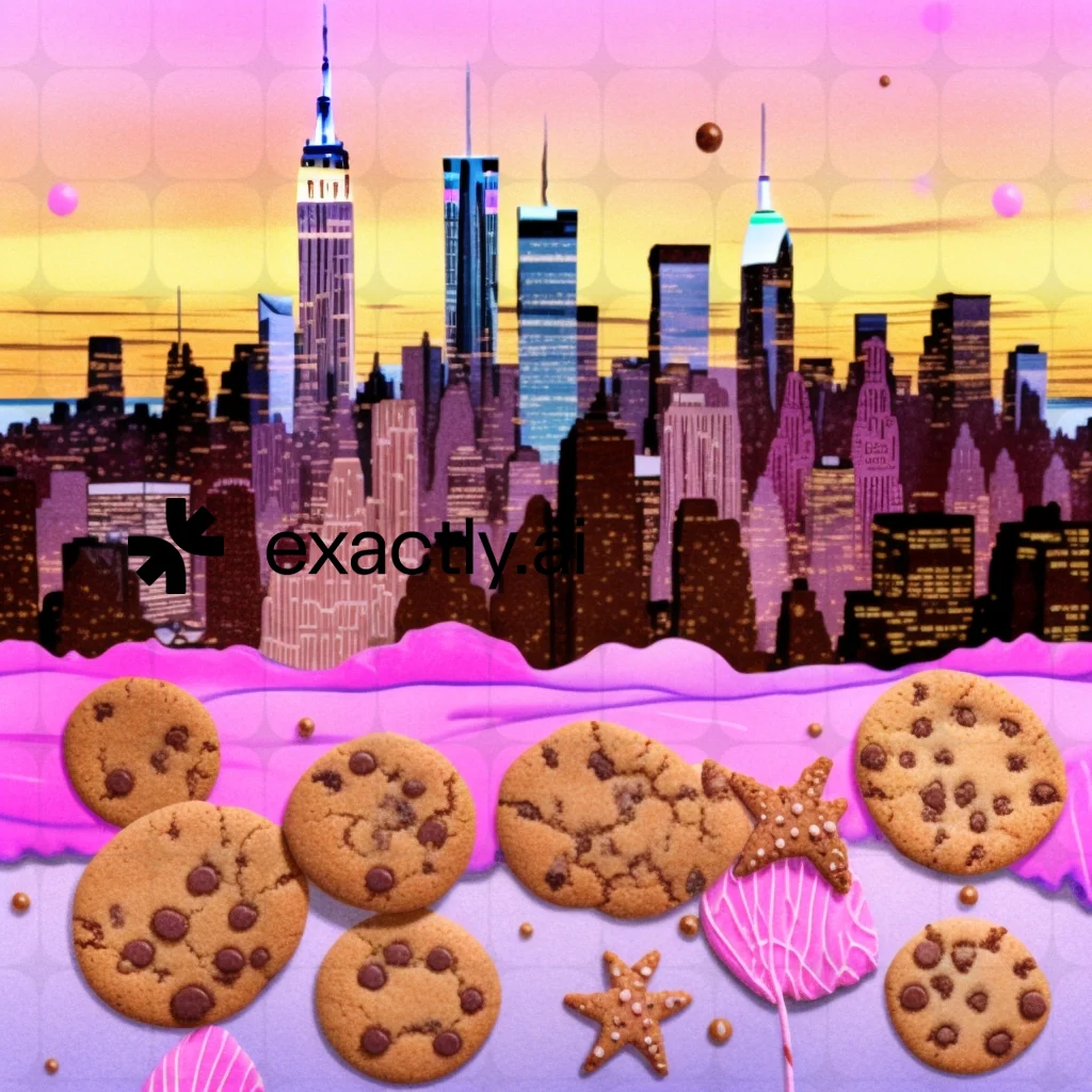 Chocolate chip cookies created with Floral portraits by Amarylis Hibon