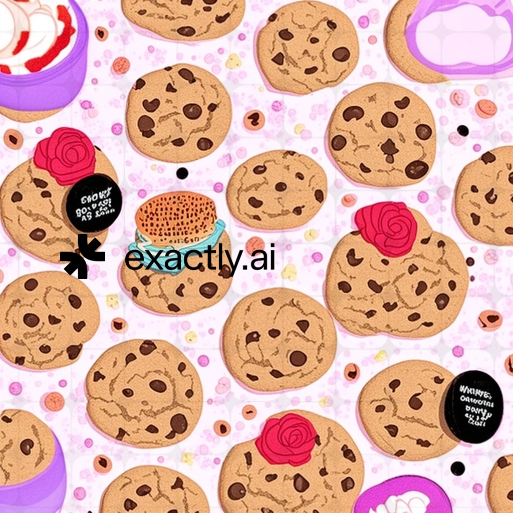 Chocolate chip cookies created with Floral portraits by Amarylis Hibon