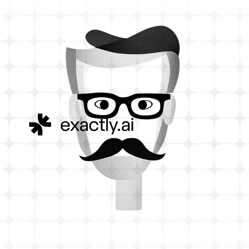 Man with glasses and mustache created with Graphite creature by Liza Perelman