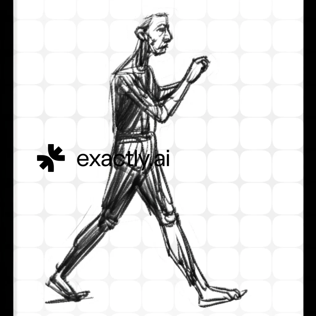 Man walking created with Charcoal sketches by krasi