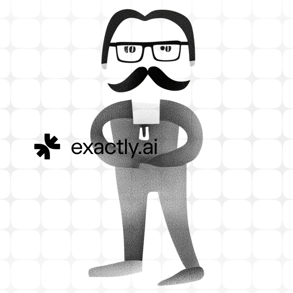 Man with glasses and mustache created with Graphite creature by Liza Perelman