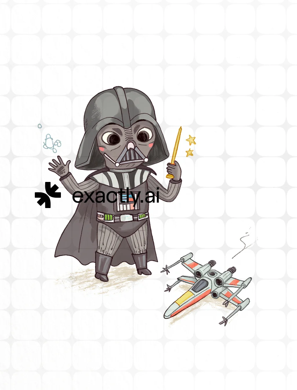 Cute Darth Vader created with Whimsical Explorations by Galina Duk