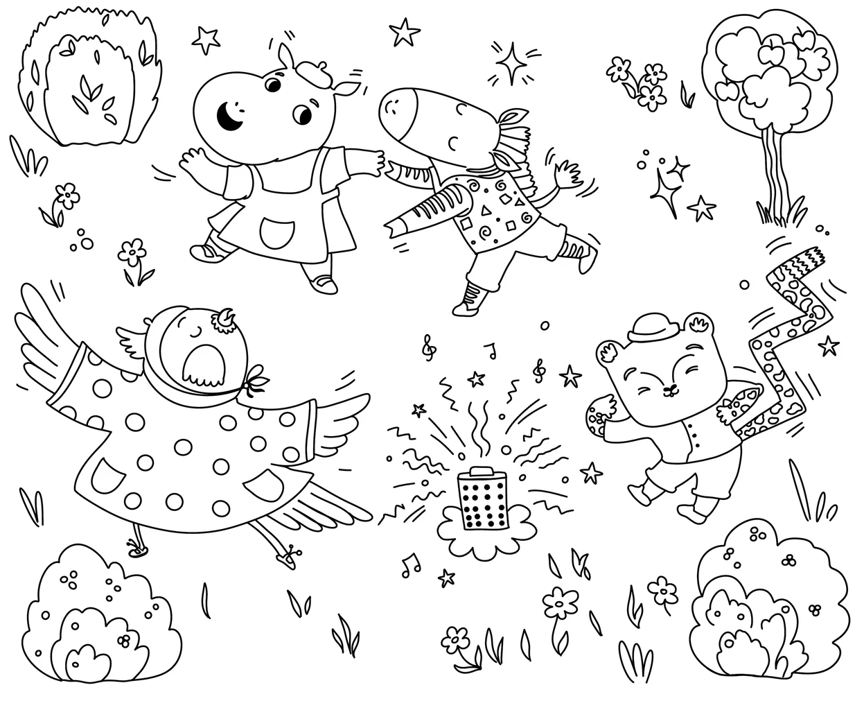 Image from the training dataset for the "Colouring Pages" model