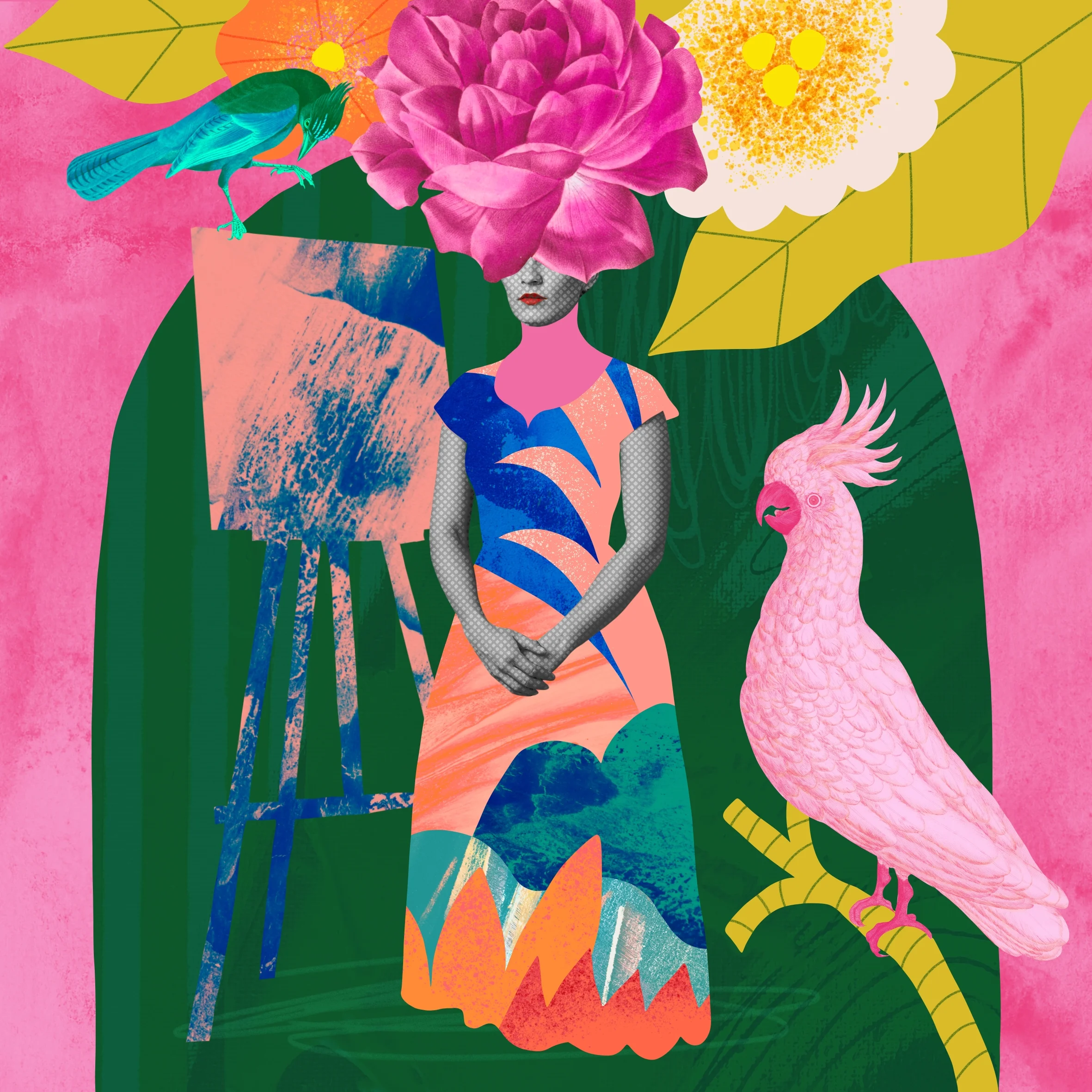 Image from the training dataset for the "Eclectic Collage" model