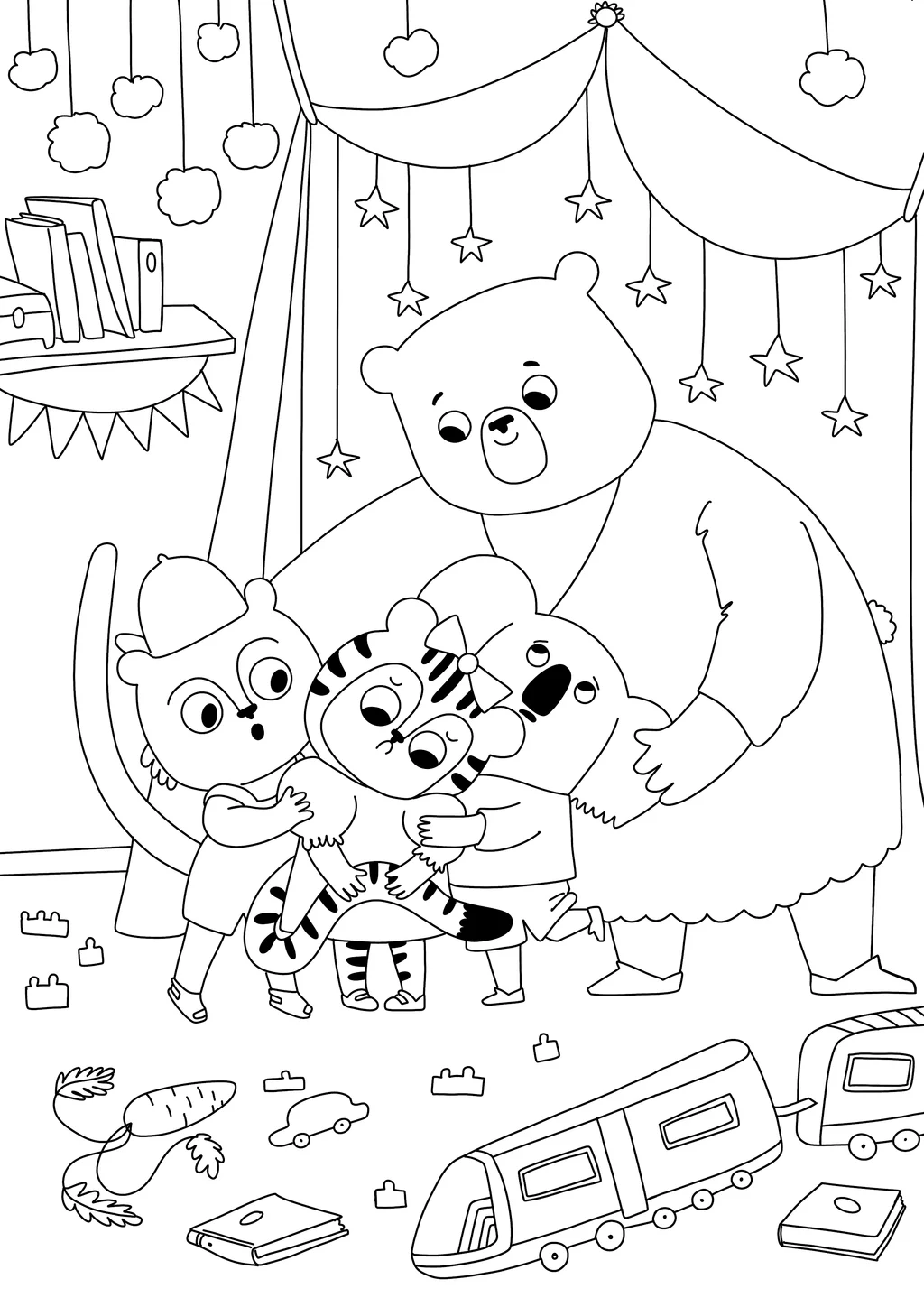 Image from the training dataset for the "Colouring Pages" model