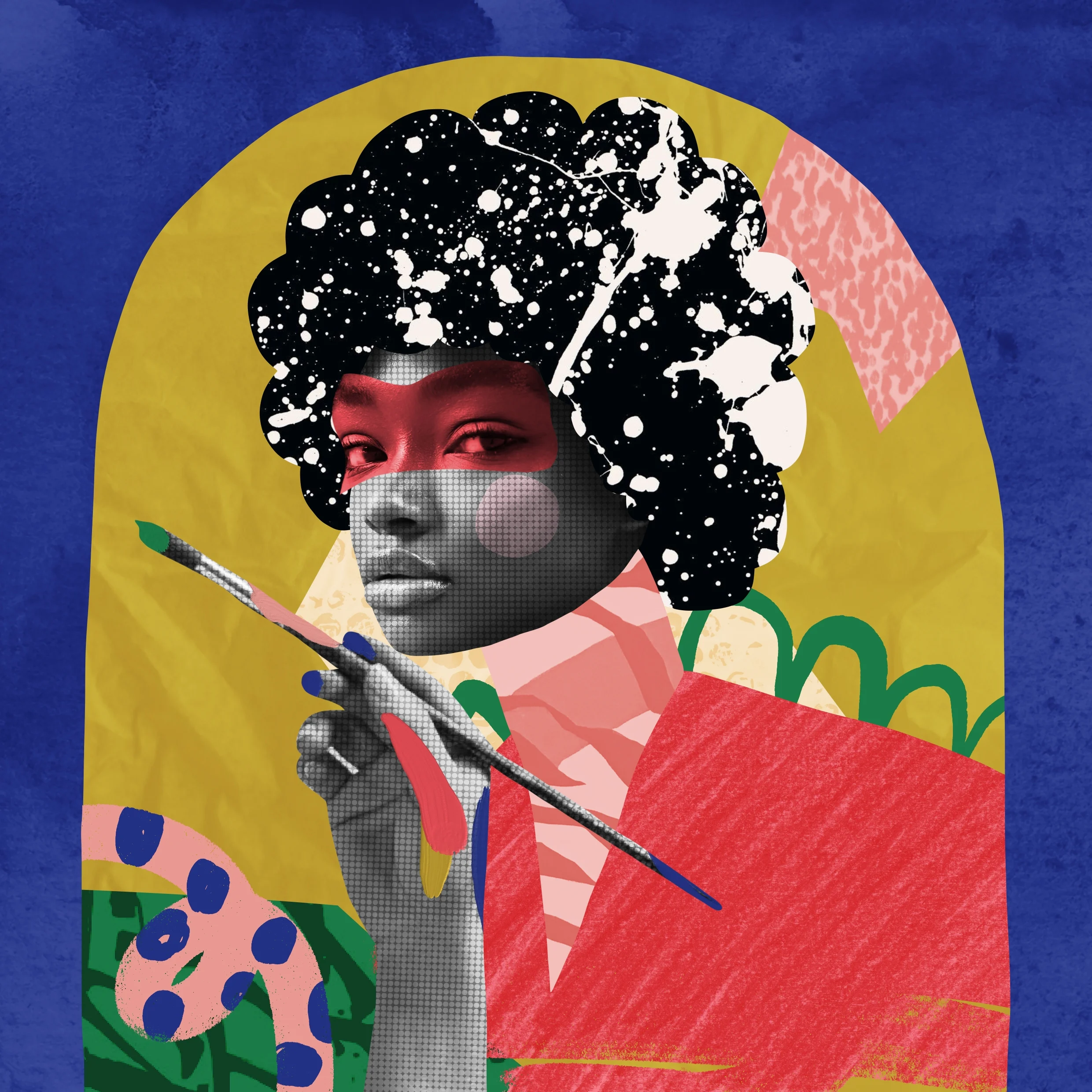 Image from the training dataset for the "Eclectic Collage" model