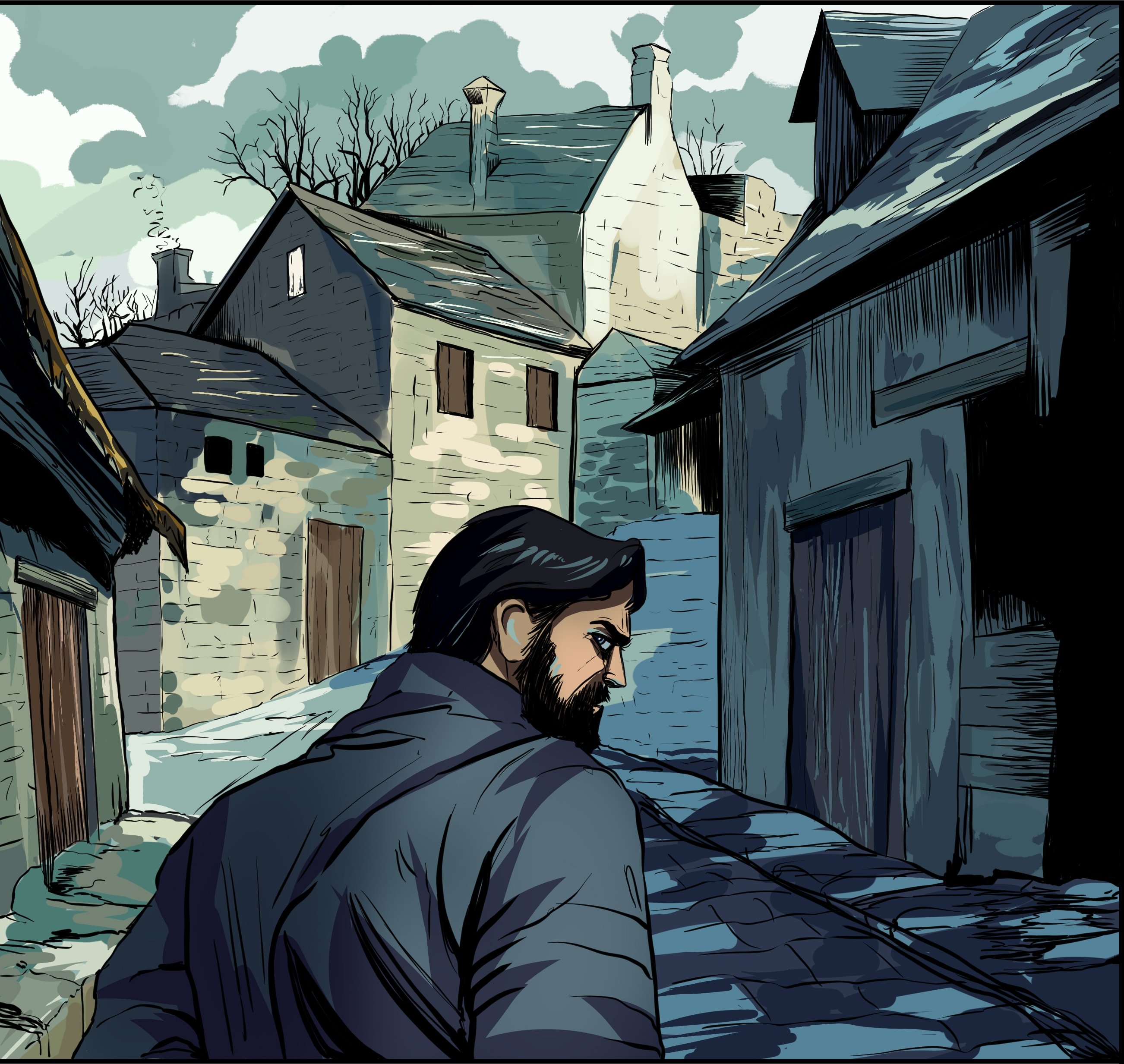 Image from the training dataset for the "Dark Comics" model