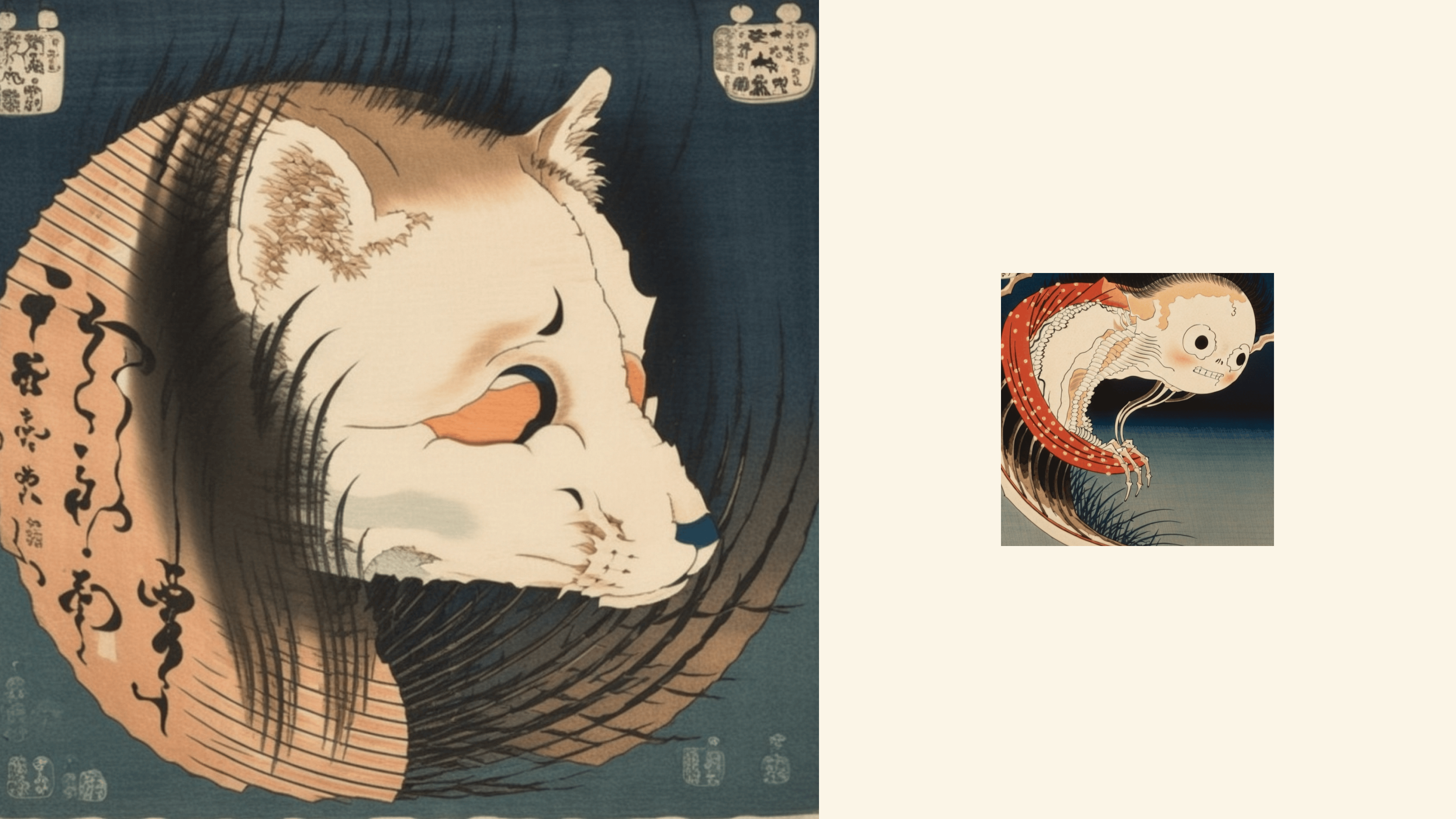 Artwork by Nancy Oliveri generated in exactly.ai based on original dataset of Katsushika Hokusai's manga