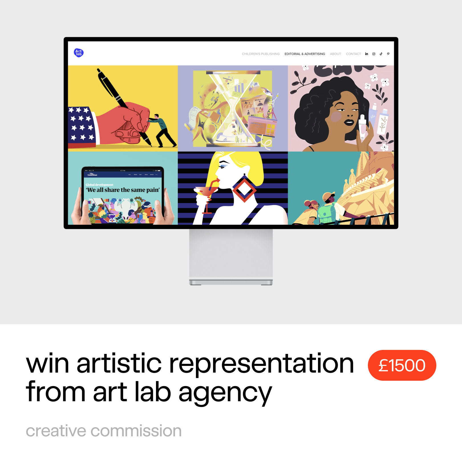 An opportunity to have your work represented by Art Lab Agency
