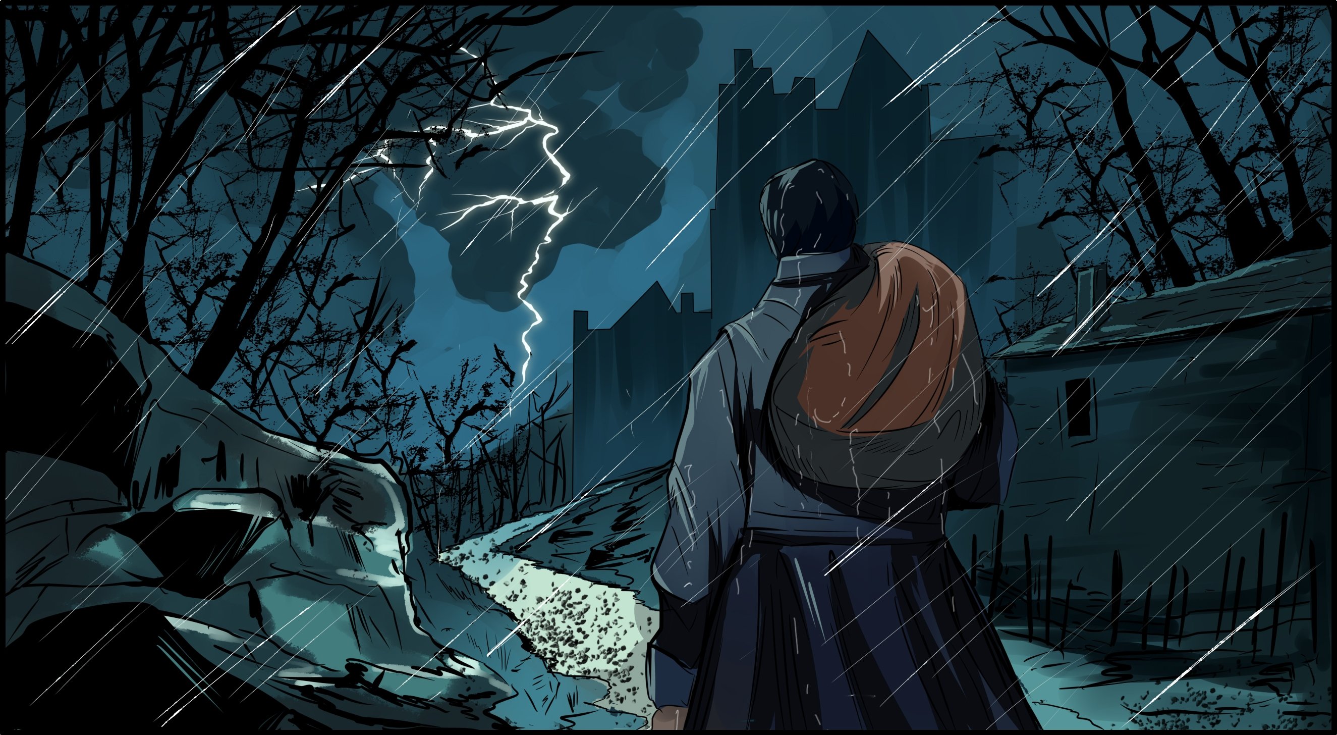 Image from the training dataset for the "Dark Comics" model