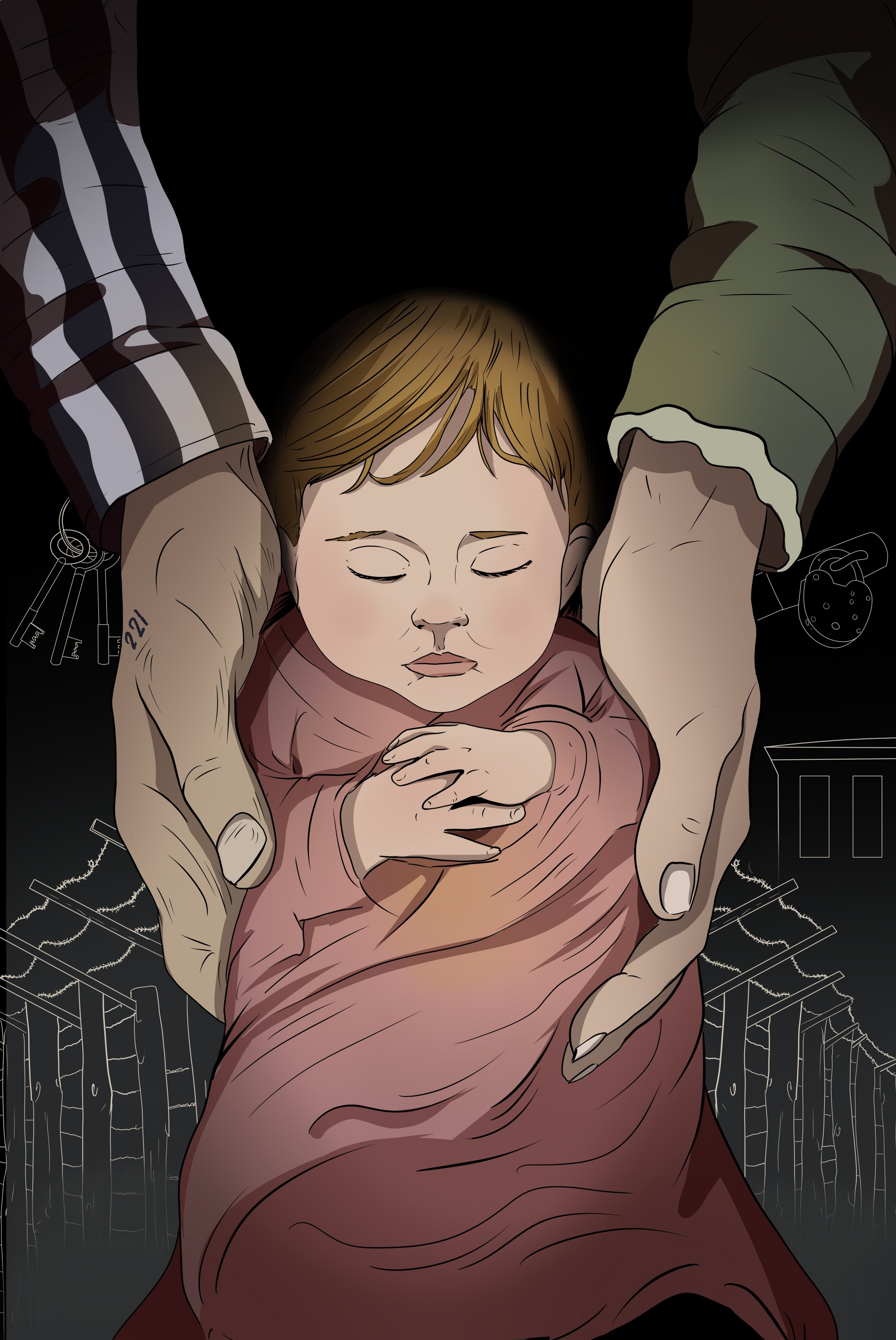 Image from the training dataset for the "Dark Comics" model